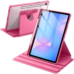 image:imageJETech Rotating Case Cover for Galaxy Tab S10 LiteS10 FES9 FES9 Black  360 Rotation Stand Clear Back Design Auto WakeSleep S Pen Holder Full ProtectionPink