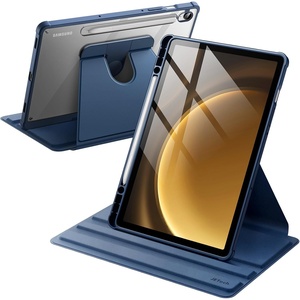 image:imageJETech Rotating Case Cover for Galaxy Tab S10 LiteS10 FES9 FES9 Black  360 Rotation Stand Clear Back Design Auto WakeSleep S Pen Holder Full ProtectionNavy