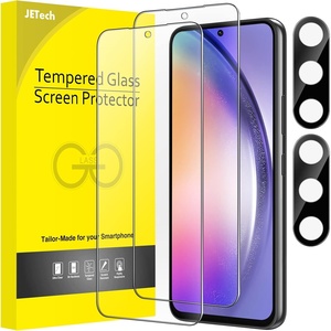 image:imageJETech Screen Protector for Galaxy A54 with Camera Lens Protector 22Pack  HD Clear Tempered Glass AntiScratch ProtectionGalaxy A54