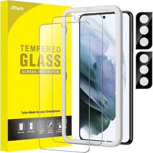 image:imageJETech Screen Protector for Galaxy S23 Plus 22 Pack  with Camera Lens Protector HD Clear Tempered Glass Fingerprint ID Compatible AntiScratch ProtectionGalaxy S21 Plus
