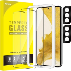 image:imageJETech Screen Protector for Galaxy S23 Plus 22 Pack  with Camera Lens Protector HD Clear Tempered Glass Fingerprint ID Compatible AntiScratch ProtectionGalaxy S22