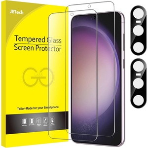 image:imageJETech Screen Protector for Galaxy S23 Plus 22 Pack  with Camera Lens Protector HD Clear Tempered Glass Fingerprint ID Compatible AntiScratch ProtectionGalaxy S23 Plus