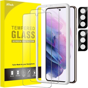 image:imageJETech Screen Protector for Galaxy S23 Plus 22 Pack  with Camera Lens Protector HD Clear Tempered Glass Fingerprint ID Compatible AntiScratch ProtectionGalaxy S21