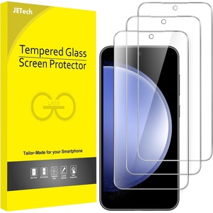 image:imageJETech Screen Protector for Samsung Galaxy S23 Plus 3Pack  HD Clear Fingerprint ID Compatible AntiScratch GlassGalaxy S23 FE