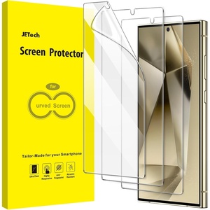 image:imageJETech TPU Screen Protector for Samsung Galaxy S24 Ultra 3Pack  SelfHealing TPU Film HD Clear AntiScratch Protection BubbleFree InstallationGalaxy S24 Ultra