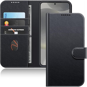 image:imageJETech Wallet Case for Samsung Galaxy S24 Black  Shockproof PU Leather Card Holder Magnetic Flip Cover Stand Feature Full Camera ProtectionBlack