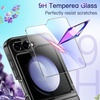 image:imageJETech 3 in 1 Case for Samsung Galaxy Z Flip 7 Clear  2 Tempered Glass Front Screen Protectors Scratch Resistant Crystal Transparent Hard PC Shell Protective Phone CoverBlack