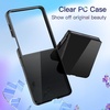 image:imageJETech 3 in 1 Case for Samsung Galaxy Z Flip 7 Clear  2 Tempered Glass Front Screen Protectors Scratch Resistant Crystal Transparent Hard PC Shell Protective Phone CoverBlack