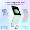 image:imageJETech 3 in 1 Case for Samsung Galaxy Z Flip 7 Clear  2 Tempered Glass Front Screen Protectors Scratch Resistant Crystal Transparent Hard PC Shell Protective Phone CoverClear