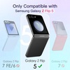 image:imageJETech 3 in 1 Case for Samsung Galaxy Z Flip 7 Clear  2 Tempered Glass Front Screen Protectors Scratch Resistant Crystal Transparent Hard PC Shell Protective Phone CoverBlack