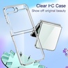 image:imageJETech 3 in 1 Case for Samsung Galaxy Z Flip 7 Clear  2 Tempered Glass Front Screen Protectors Scratch Resistant Crystal Transparent Hard PC Shell Protective Phone CoverClear
