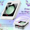 image:imageJETech 3 in 1 Case for Samsung Galaxy Z Flip 7 Clear  2 Tempered Glass Front Screen Protectors Scratch Resistant Crystal Transparent Hard PC Shell Protective Phone CoverClear