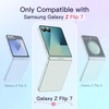 image:imageJETech 3 in 1 Case for Samsung Galaxy Z Flip 7 Clear  2 Tempered Glass Front Screen Protectors Scratch Resistant Crystal Transparent Hard PC Shell Protective Phone CoverClear