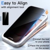 image:imageJETech 360 Privacy Screen Protector for iPhone 17 Pro Max 2Pack  4Way Privacy Protection AntiSpy Tempered Glass Easy Installation TooliPhone 15