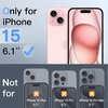 image:imageJETech 360 Privacy Screen Protector for iPhone 17 Pro Max 2Pack  4Way Privacy Protection AntiSpy Tempered Glass Easy Installation TooliPhone 15