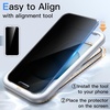 image:imageJETech 360 Privacy Screen Protector for iPhone 17 Pro Max 2Pack  4Way Privacy Protection AntiSpy Tempered Glass Easy Installation TooliPhone 15 Plus