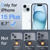 image:imageJETech 360 Privacy Screen Protector for iPhone 17 Pro Max 2Pack  4Way Privacy Protection AntiSpy Tempered Glass Easy Installation TooliPhone 15 Plus