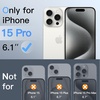 image:imageJETech 360 Privacy Screen Protector for iPhone 17 Pro Max 2Pack  4Way Privacy Protection AntiSpy Tempered Glass Easy Installation TooliPhone 15 Pro