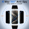 image:imageJETech 360 Privacy Screen Protector for iPhone 17 Pro Max 2Pack  4Way Privacy Protection AntiSpy Tempered Glass Easy Installation TooliPhone 15 Pro Max