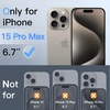 image:imageJETech 360 Privacy Screen Protector for iPhone 17 Pro Max 2Pack  4Way Privacy Protection AntiSpy Tempered Glass Easy Installation TooliPhone 15 Pro Max