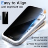 image:imageJETech 360 Privacy Screen Protector for iPhone 17 Pro Max 2Pack  4Way Privacy Protection AntiSpy Tempered Glass Easy Installation TooliPhone 16