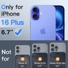 image:imageJETech 360 Privacy Screen Protector for iPhone 17 Pro Max 2Pack  4Way Privacy Protection AntiSpy Tempered Glass Easy Installation TooliPhone 16 Plus