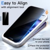 image:imageJETech 360 Privacy Screen Protector for iPhone 17 Pro Max 2Pack  4Way Privacy Protection AntiSpy Tempered Glass Easy Installation TooliPhone 16 Plus