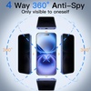 image:imageJETech 360 Privacy Screen Protector for iPhone 17 Pro Max 2Pack  4Way Privacy Protection AntiSpy Tempered Glass Easy Installation TooliPhone 16 Plus