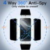image:imageJETech 360 Privacy Screen Protector for iPhone 17 Pro Max 2Pack  4Way Privacy Protection AntiSpy Tempered Glass Easy Installation TooliPhone 16 Pro