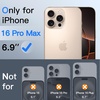 image:imageJETech 360 Privacy Screen Protector for iPhone 17 Pro Max 2Pack  4Way Privacy Protection AntiSpy Tempered Glass Easy Installation TooliPhone 16 Pro Max