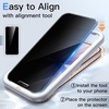 image:imageJETech 360 Privacy Screen Protector for iPhone 17 Pro Max 2Pack  4Way Privacy Protection AntiSpy Tempered Glass Easy Installation TooliPhone 17