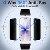 image:imageJETech 360 Privacy Screen Protector for iPhone 17 Pro Max 2Pack  4Way Privacy Protection AntiSpy Tempered Glass Easy Installation TooliPhone 17