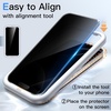 image:imageJETech 360 Privacy Screen Protector for iPhone 17 Pro Max 2Pack  4Way Privacy Protection AntiSpy Tempered Glass Easy Installation TooliPhone 17 Pro
