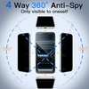 image:imageJETech 360 Privacy Screen Protector for iPhone 17 Pro Max 2Pack  4Way Privacy Protection AntiSpy Tempered Glass Easy Installation TooliPhone 17 Pro