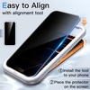 image:imageJETech 360 Privacy Screen Protector for iPhone 17 Pro Max 2Pack  4Way Privacy Protection AntiSpy Tempered Glass Easy Installation TooliPhone 17 Pro Max