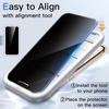 image:imageJETech 360 Privacy Screen Protector for iPhone 17 Pro Max 2Pack  4Way Privacy Protection AntiSpy Tempered Glass Easy Installation TooliPhone Air