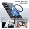 image:imageJETech 360 Rotatable Ring Stand Case for Samsung Galaxy S26 Black  Compatible with MagSafe Translucent Matte Back Stand amp Ring Holder Shockproof ProtectionBlack