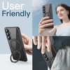 image:imageJETech 360 Rotatable Ring Stand Case for Samsung Galaxy S26 Clear  Compatible with MagSafe Clear Back Stand amp Ring Holder Shockproof ProtectionBlack