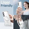 image:imageJETech 360 Rotatable Ring Stand Case for Samsung Galaxy S26 Clear  Compatible with MagSafe Clear Back Stand amp Ring Holder Shockproof ProtectionClear