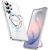 image:imageJETech 360 Rotatable Ring Stand Case for Samsung Galaxy S26 Clear  Compatible with MagSafe Clear Back Stand amp Ring Holder Shockproof ProtectionClear