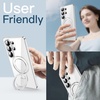 image:imageJETech 360 Rotatable Ring Stand Case for Samsung Galaxy S26 Clear  Compatible with MagSafe Clear Back Stand amp Ring Holder Shockproof ProtectionClear