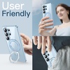 image:imageJETech 360 Rotatable Ring Stand Case for Samsung Galaxy S26 Clear  Compatible with MagSafe Clear Back Stand amp Ring Holder Shockproof ProtectionSky Blue
