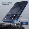 image:imageJETech 360 Rotatable Ring Stand Case for iPhone 17 Pro Max Orange  Compatible with MagSafe Camera Control Button Translucent Matte Back Stand amp Ring Holder Shockproof ProtectionDeep Blue