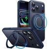 image:imageJETech 360 Rotatable Ring Stand Case for iPhone 17 Pro Max Orange  Compatible with MagSafe Camera Control Button Translucent Matte Back Stand amp Ring Holder Shockproof ProtectionDeep Blue