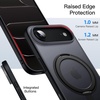 image:imageJETech 360 Rotatable Ring Stand Case for iPhone 17 Pro Max Orange  Compatible with MagSafe Camera Control Button Translucent Matte Back Stand amp Ring Holder Shockproof ProtectionBlack