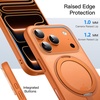 image:imageJETech 360 Rotatable Ring Stand Case for iPhone 17 Pro Max Orange  Compatible with MagSafe Camera Control Button Translucent Matte Back Stand amp Ring Holder Shockproof ProtectionOrange