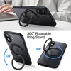image:imageJETech 360 Rotatable Ring Stand Case for iPhone 17 Pro Max Orange  Compatible with MagSafe Camera Control Button Translucent Matte Back Stand amp Ring Holder Shockproof ProtectionBlack