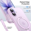 image:imageJETech 360 Rotatable Ring Stand Case for iPhone 17 Pro Max Orange  Compatible with MagSafe Camera Control Button Translucent Matte Back Stand amp Ring Holder Shockproof ProtectionLavender