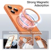 image:imageJETech 360 Rotatable Ring Stand Case for iPhone 17 Pro Max Orange  Compatible with MagSafe Camera Control Button Translucent Matte Back Stand amp Ring Holder Shockproof ProtectionOrange