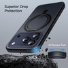 image:imageJETech 360 Rotatable Ring Stand Case for iPhone 17 Pro Max Orange  Compatible with MagSafe Camera Control Button Translucent Matte Back Stand amp Ring Holder Shockproof ProtectionBlack